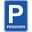 Folat Pensioen Parkeerbord - Deurbord