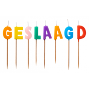 kaarsjes geslaagd multikleur