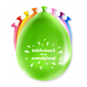 Feest Ballonnen Gefeliciteerd Zwemdiploma 8 stuks 30cm Feest Ballonnen Gefeliciteerd Zwemdiploma 8 stuks 30cm