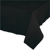 Tafelkleed plastic black velvet (137x274cm)
