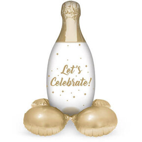 Staande folieballon Champagnefles