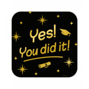 Geslaagd deurbord Yes you did it
