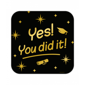 Geslaagd deurbord Yes you did it
