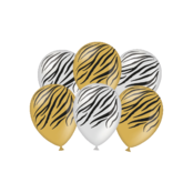 Zebra - Ballonnen - 6 stuks - 30cm