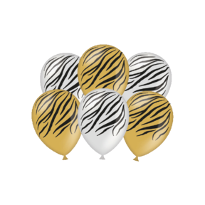Zebra - Ballonnen - 6 stuks - 30cm