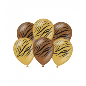 Tijger - Ballonnen - 6 stuks - 30cm