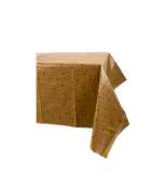 goud tafelkleed met zwarte sterren