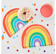 Papieren servetten regenboog 16 stuks 11,5x16,5cm