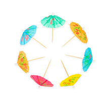 cocktailprikkers parasol gekleurd