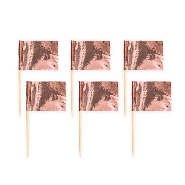 Cocktail Prikkers - Rosé Goud - 50 stuks