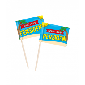 Pensioen Cartoon - Cocktail Prikkers - 50 stuks