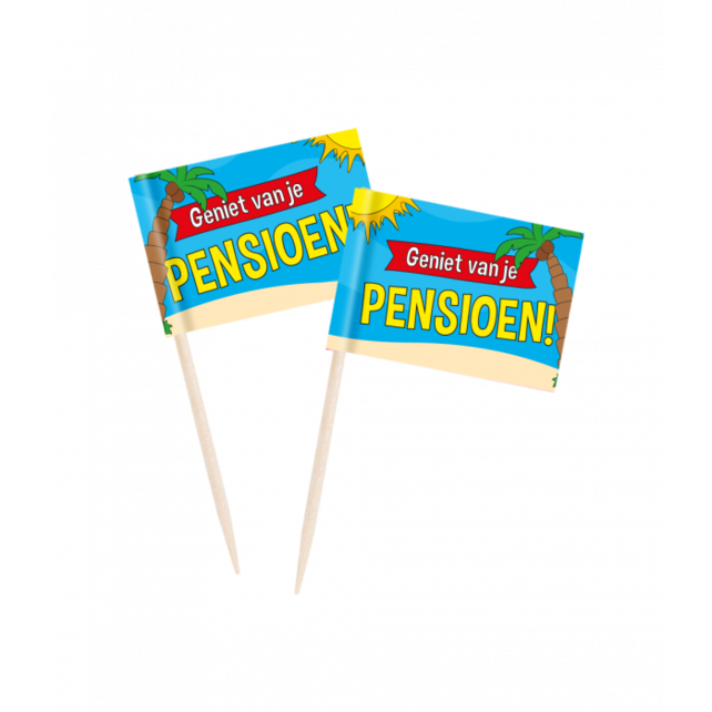 Pensioen Cartoon - Cocktail Prikkers - 50 stuks