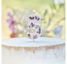 Cijferkaars cijfer 5 Rozenblaasjes