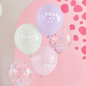 Dino Roar confetti ballonnen pastel 5 stuks 30cm