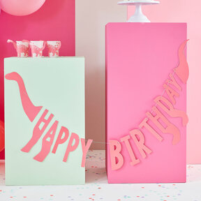 Dino Roar Happy Birthday slinger 140x27cm