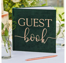 Gastenboek Green velvet bruiloft 32 pagina's