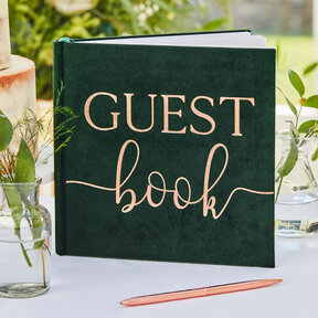 Gastenboek Green velvet bruiloft 32 pagina's