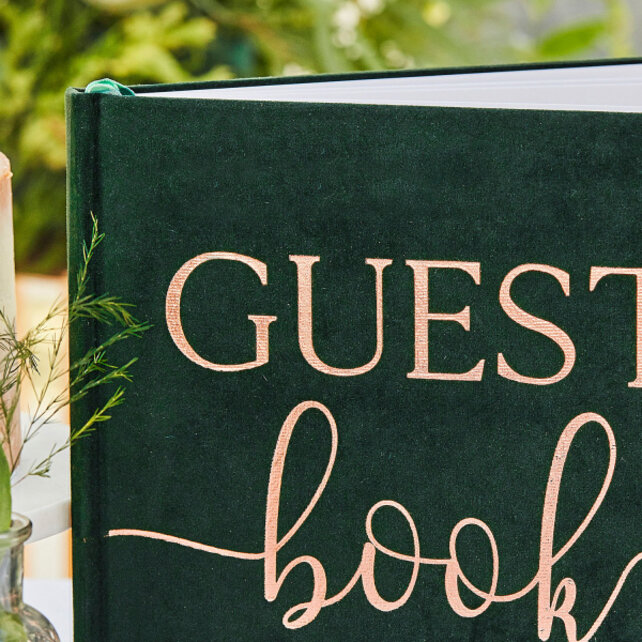 Gastenboek Green velvet bruiloft 32 pagina's