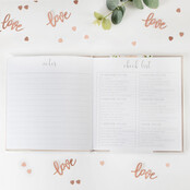 Weddingplanner Suede grijs met rosé gouden letters bruiloft 48 pagina's