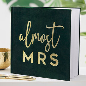 Gastenboek Green Velvet Almost Mrs (32 pagina's)