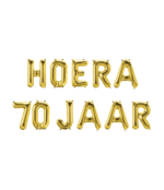 Hoera 70 jaar folieballonnen set goud 41cm