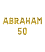 Abraham 50 folieballonnen set goud 41cm