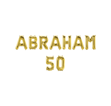 Abraham 50 folieballonnen set goud 41cm