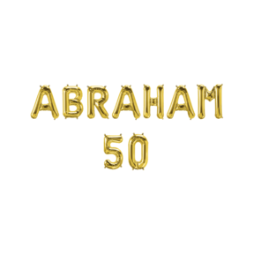 Abraham 50 folieballonnen set goud 41cm