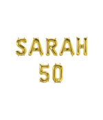 Sarah 50 folieballonnen set goud 41cm