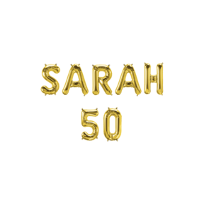 Sarah 50 folieballonnen set goud 41cm
