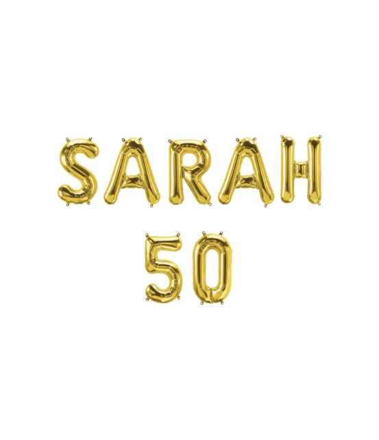 Sarah 50 folieballonnen set goud 41cm