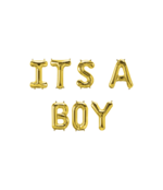 It's A Boy Folieballonnen set goud 41cm