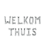 Welkom Thuis Folieballonnen set zilver 41cm