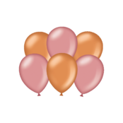 chrome koper en metallic rose goud ballonnen - 6 stuks chrome koper en metallic rose goud ballonnen - 6 stuks