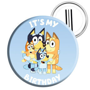 Bluey verjaardagsbutton