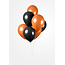 WeFiesta Zwarte en oranje ballonnen 30cm 10 stuks