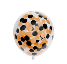Ballonnen Confetti Zwart & Oranje - 6 stuks - 30cm