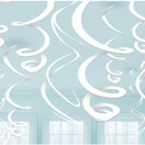 Swirl decoratie Frosty White - 12 stuks