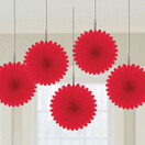 Fan decoratie Appel Rood - 5 stuks