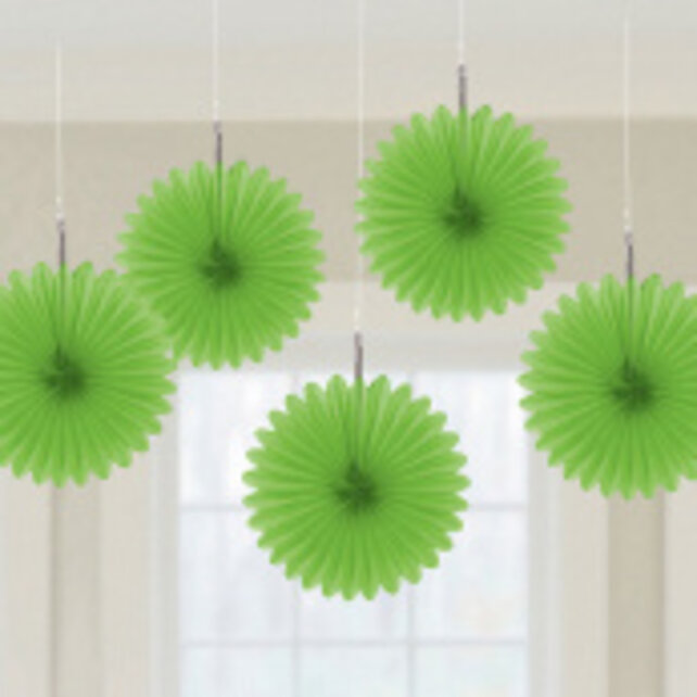 Fan decoratie Kiwi Groen - 5 stuks