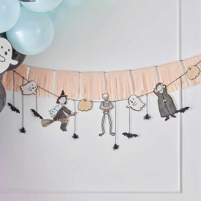 Halloween slinger heks, vampier, skelet DIY