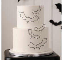 Vleermuis taartdecoratie - Halloween - 5 stuks