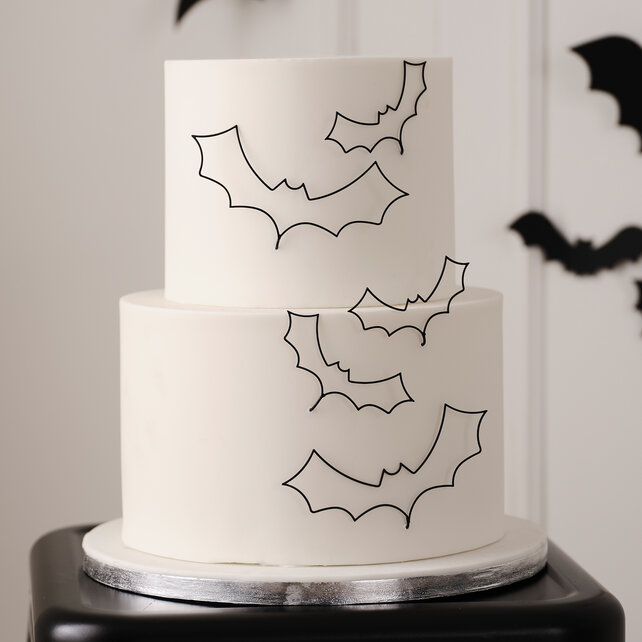 Vleermuis taartdecoratie - Halloween - 5 stuks