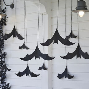 10 hangende halloween vleermuizen
