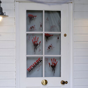 Halloween bloed raamstickers (2 vellen)