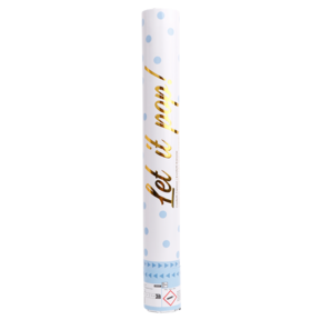 Party popper lichtblauw - 40cm - papier