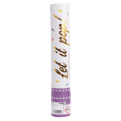 Confetti shooter regenboog metallic - 28cm