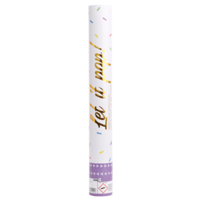 Confetti shooter regenboog metallic - 40cm