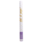 Confetti shooter regenboog metallic - 60cm