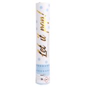 Party popper lichtblauw - 28cm - papier